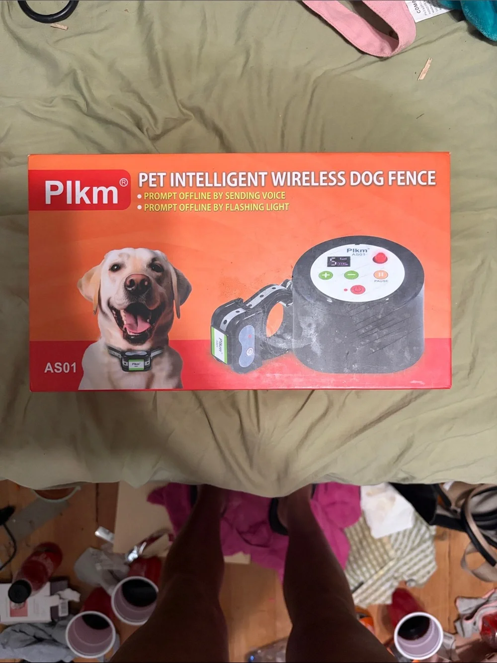 Orange Wireless Dog Fence Collar - AS01